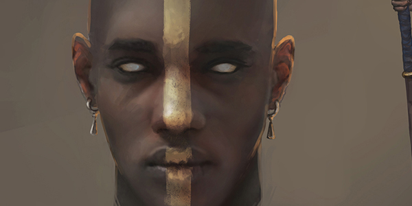 Character concept of an ancient egyptian elite guardian.